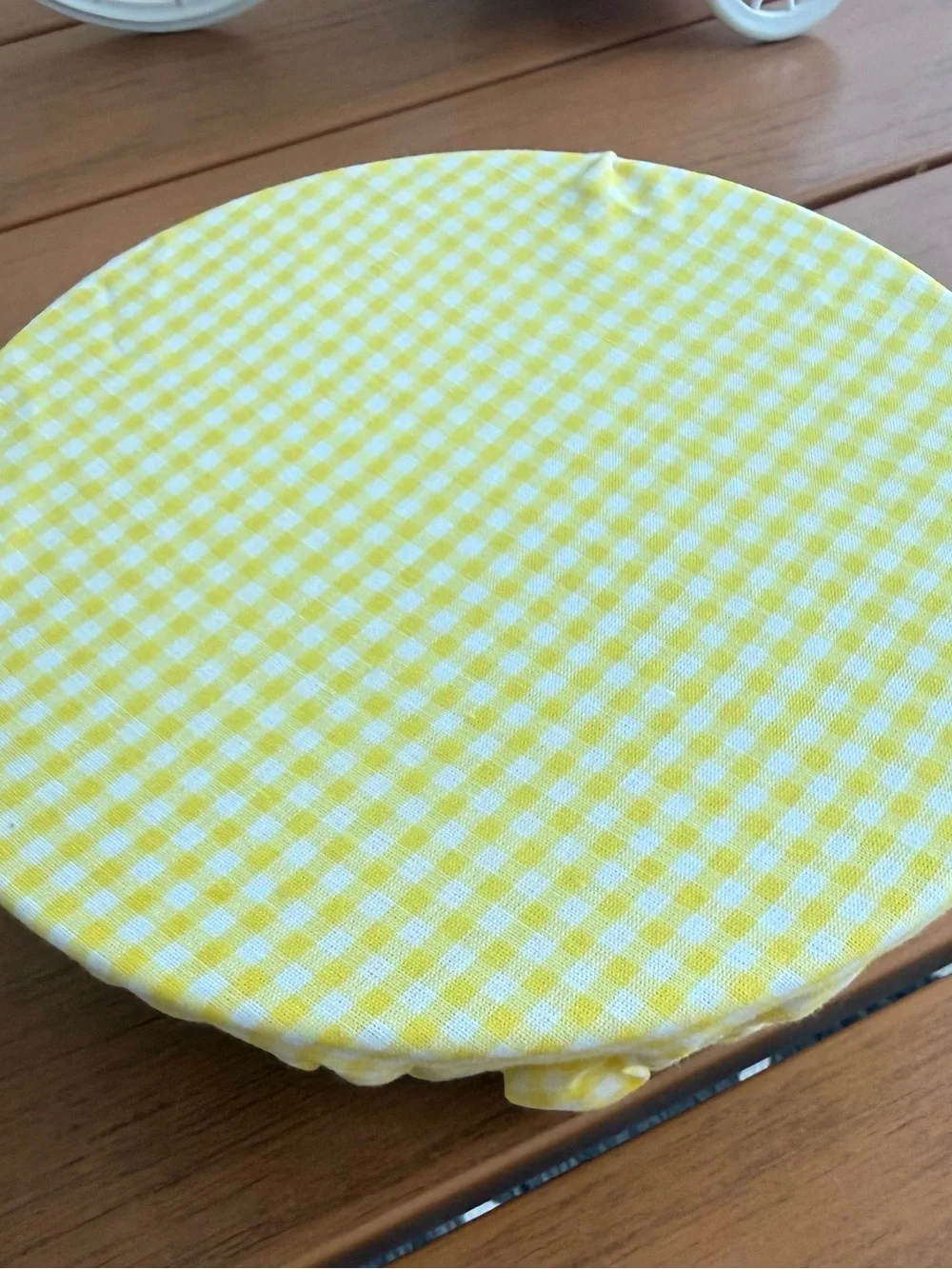 Yellow Gingham Reusable Jar Covers - Home Kitchen…
